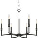 Ellyn 25 inch 60.00 watt Matte Black Chandelier Ceiling Light