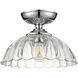 Audra 1 Light 11.75 inch Chrome Semi-Flush Mount Ceiling Light