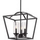 Mercer 3 Light 15 inch Matte Black Pendant Ceiling Light in Matte Black/Matte Black