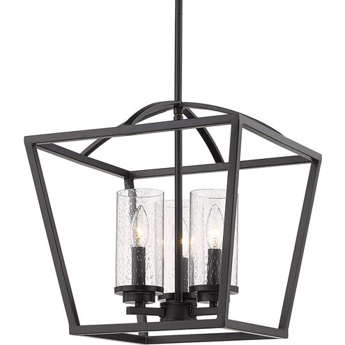 Mercer 3 Light 15 inch Matte Black Pendant Ceiling Light in Matte Black/Matte Black