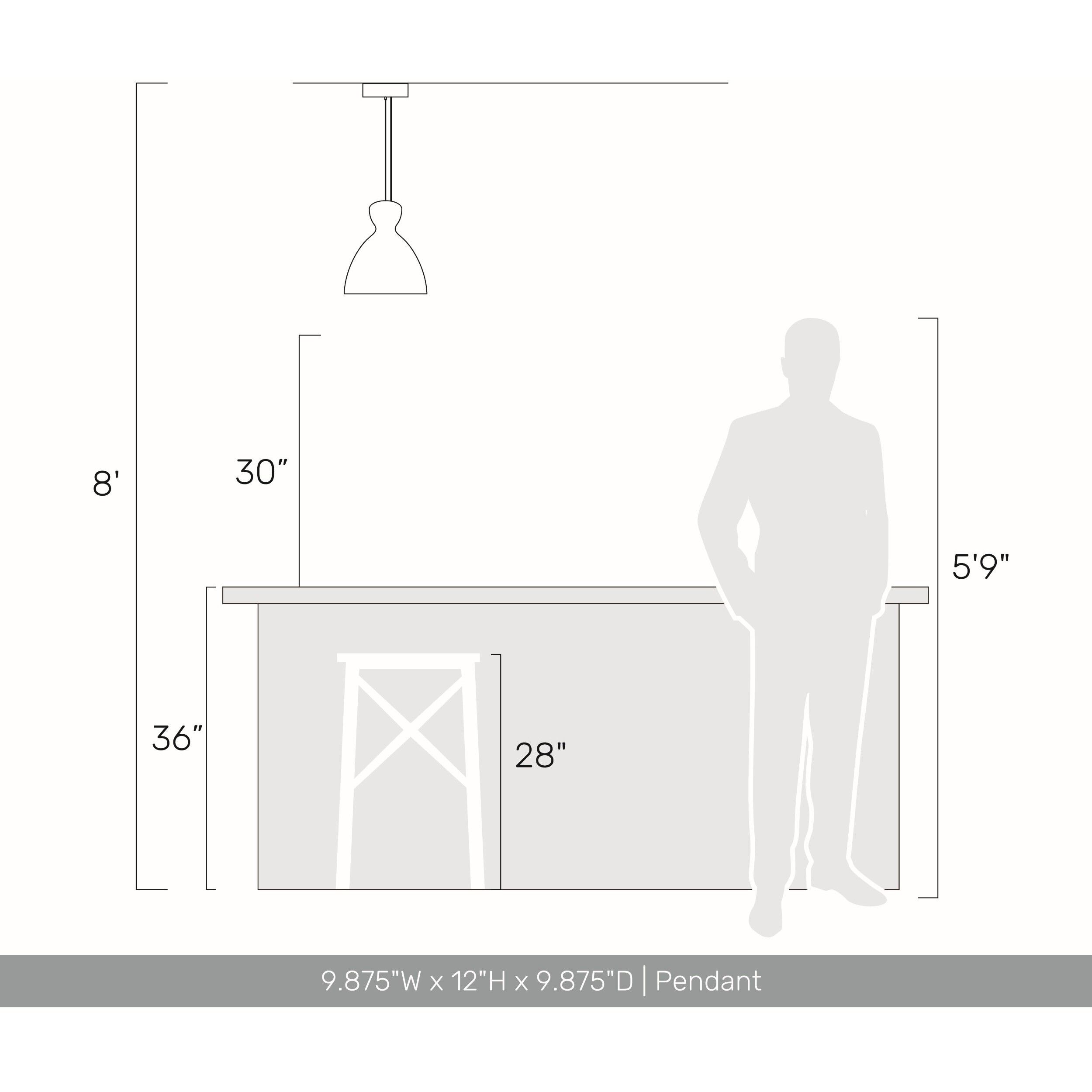 Aethera Pendant Ceiling Light in Grey Cement