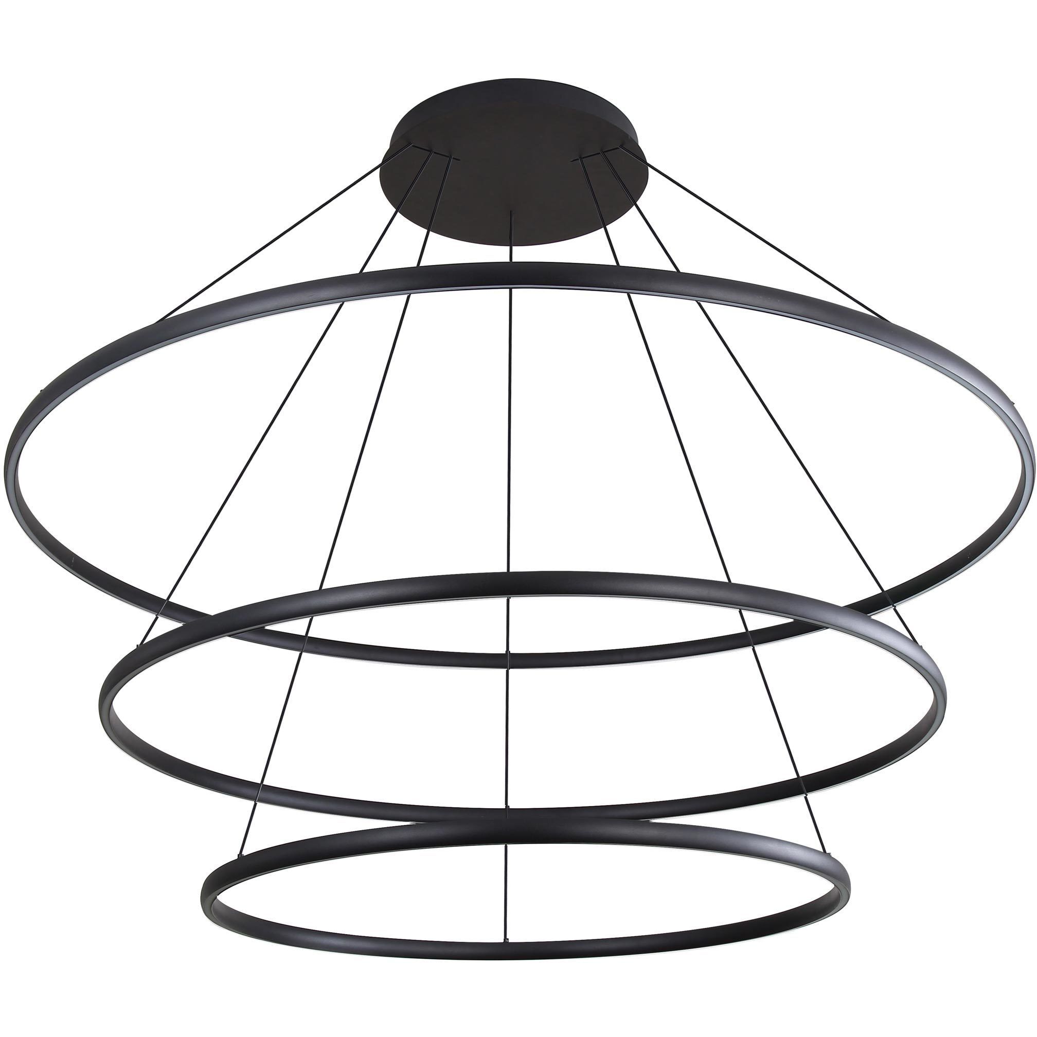Veritas 70.88 inch 120.00 watt Sand Black Chandelier Ceiling Light, 3 Tier