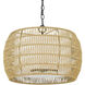 Everly Pendant Ceiling Light in Natural Rattan