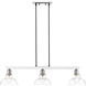 Yep Carver Island Light Ceiling Light in Chrome, Clear Glass