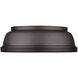 Duncan 2 Light 14 inch Rubbed Bronze Flush Mount Ceiling Light, Damp