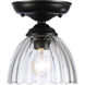 Audra 1 Light 6.88 inch Matte Black Semi-Flush Ceiling Light