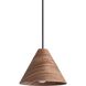 Conique 1 Light 9.88 inch Dark Walnut Mini Pendant Ceiling Light