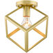 Cassio 1 Light 11 inch Olympic Gold Flush Mount Ceiling Light