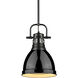Yep Duncan 1 Light 8.88 inch Matte Black Pendant Ceiling Light, Small