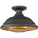 Bartlett 2 Light 14 inch Copper Patina Semi-Flush Mount Ceiling Light, Damp