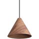 Conique 1 Light 13 inch Dark Walnut Pendant Ceiling Light