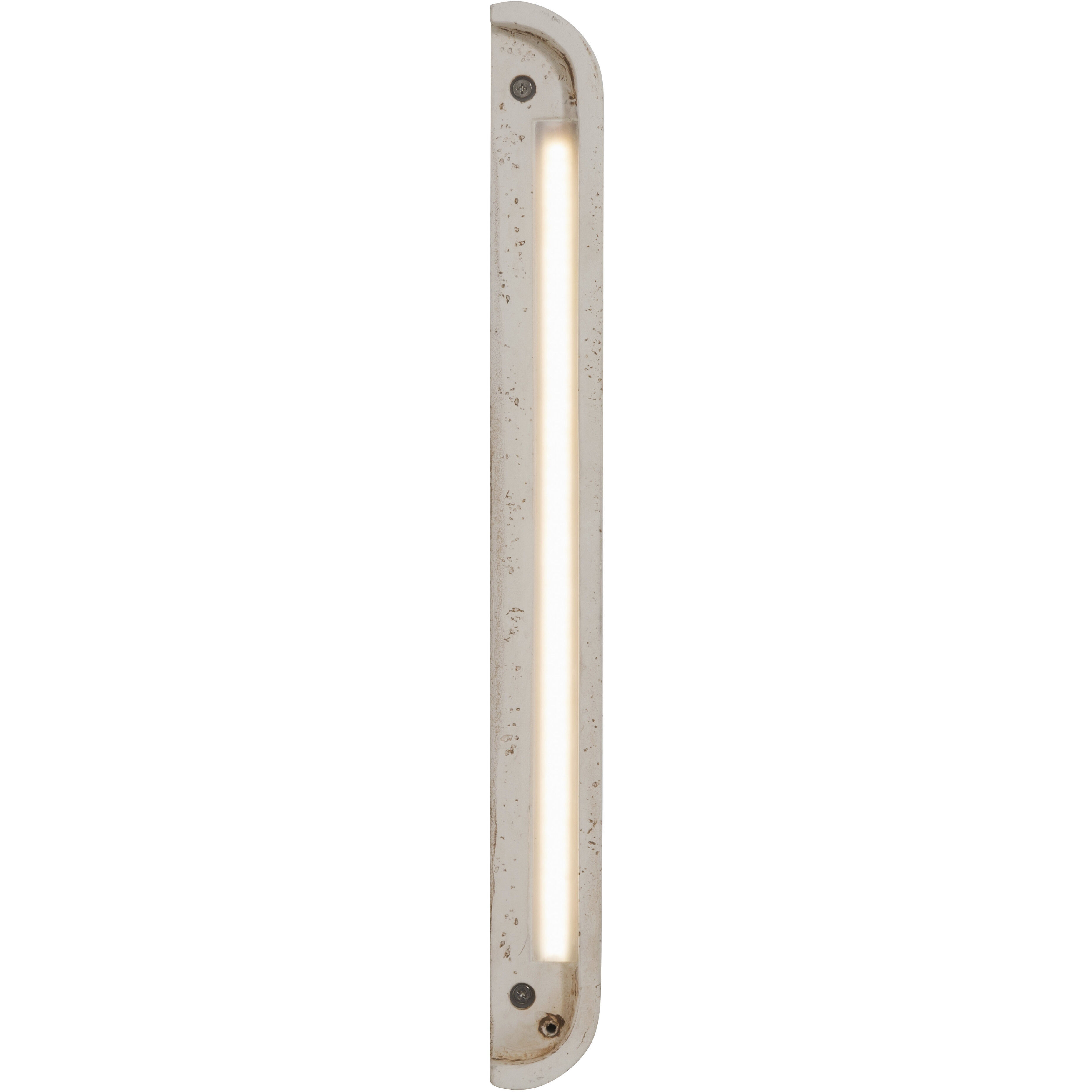 Stela 1 Light 6.25 inch White Travertine Outdoor Wall Light