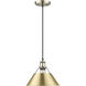 Orwell 1 Light 10 inch Aged Brass Pendant Ceiling Light in Brushed Champagne Bronze