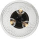 Adeline 3 Light 14 inch Matte Black Flush Mount Ceiling Light