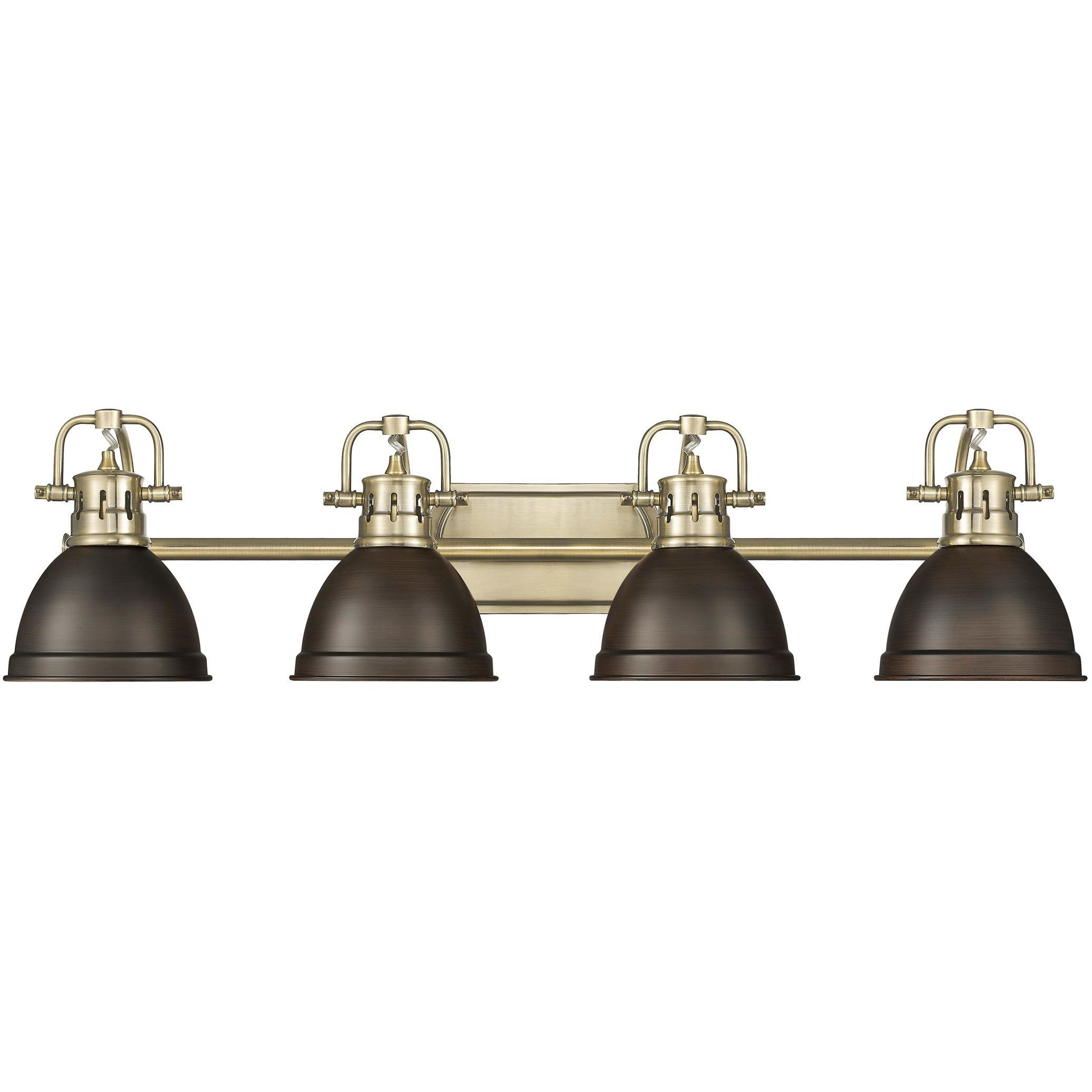 Yep Duncan Vanity Wall Light in Aged Brass, Rubbed Bronze