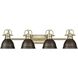 Yep Duncan Vanity Wall Light in Aged Brass, Rubbed Bronze