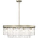 Ciara 9 Light 27 inch White Gold Chandelier Ceiling Light