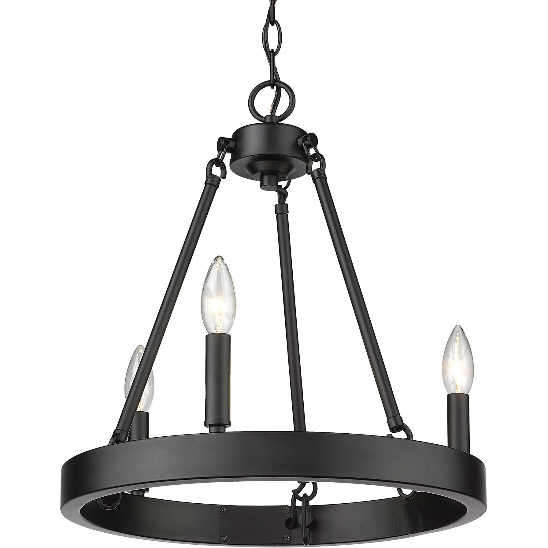 Alastair 16 inch 60.00 watt Matte Black Chandelier Ceiling Light