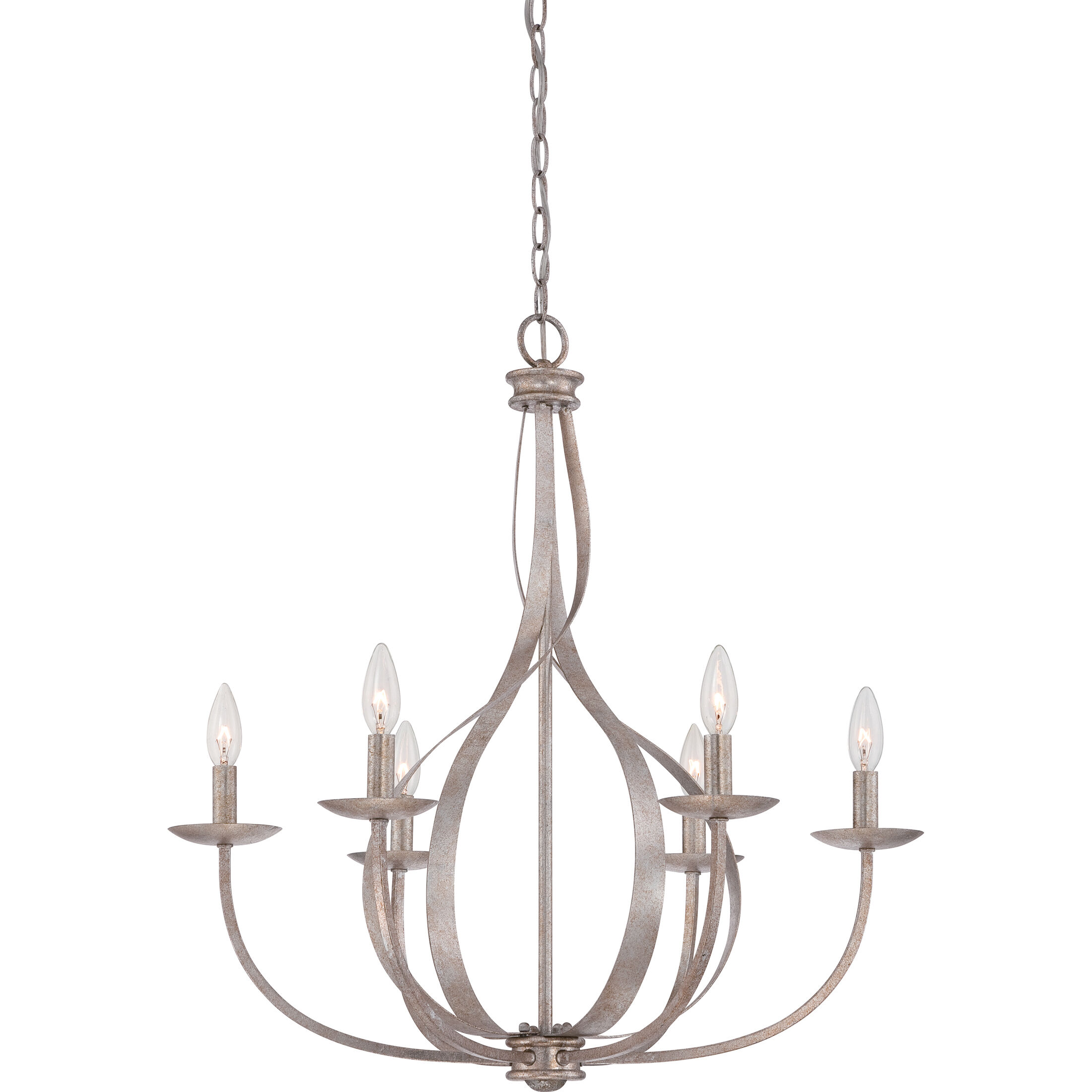 Serenity 6 Light 26.5 inch Italian Fresco Chandelier Ceiling Light