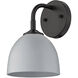Zoey 1 Light 6.38 inch Matte Black Wall Sconce Wall Light in Matte Gray