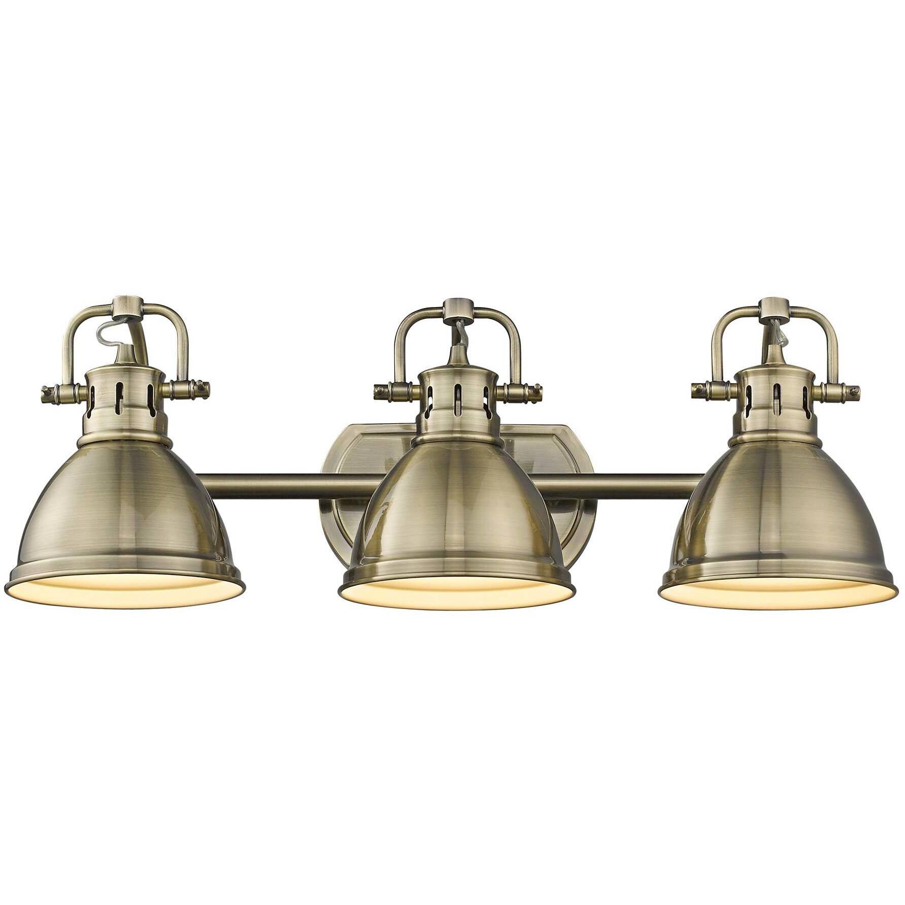 Yep Duncan Vanity Wall Light in Aged Brass
