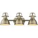 Yep Duncan Vanity Wall Light in Aged Brass