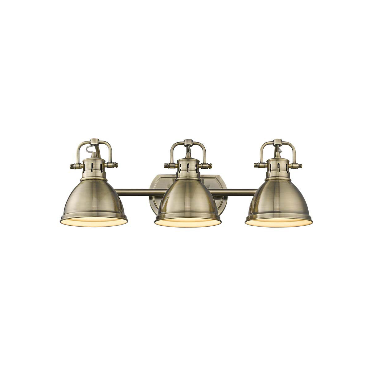 Golden Lighting 3602 BA3 AB AB Duncan 3 Light 25 inch Aged Brass