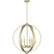 Colson 6 Light 26 inch Olympic Gold Chandelier Ceiling Light in No Shade