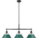Yep Orwell Island Light Ceiling Light in Matte Black, Pine Green