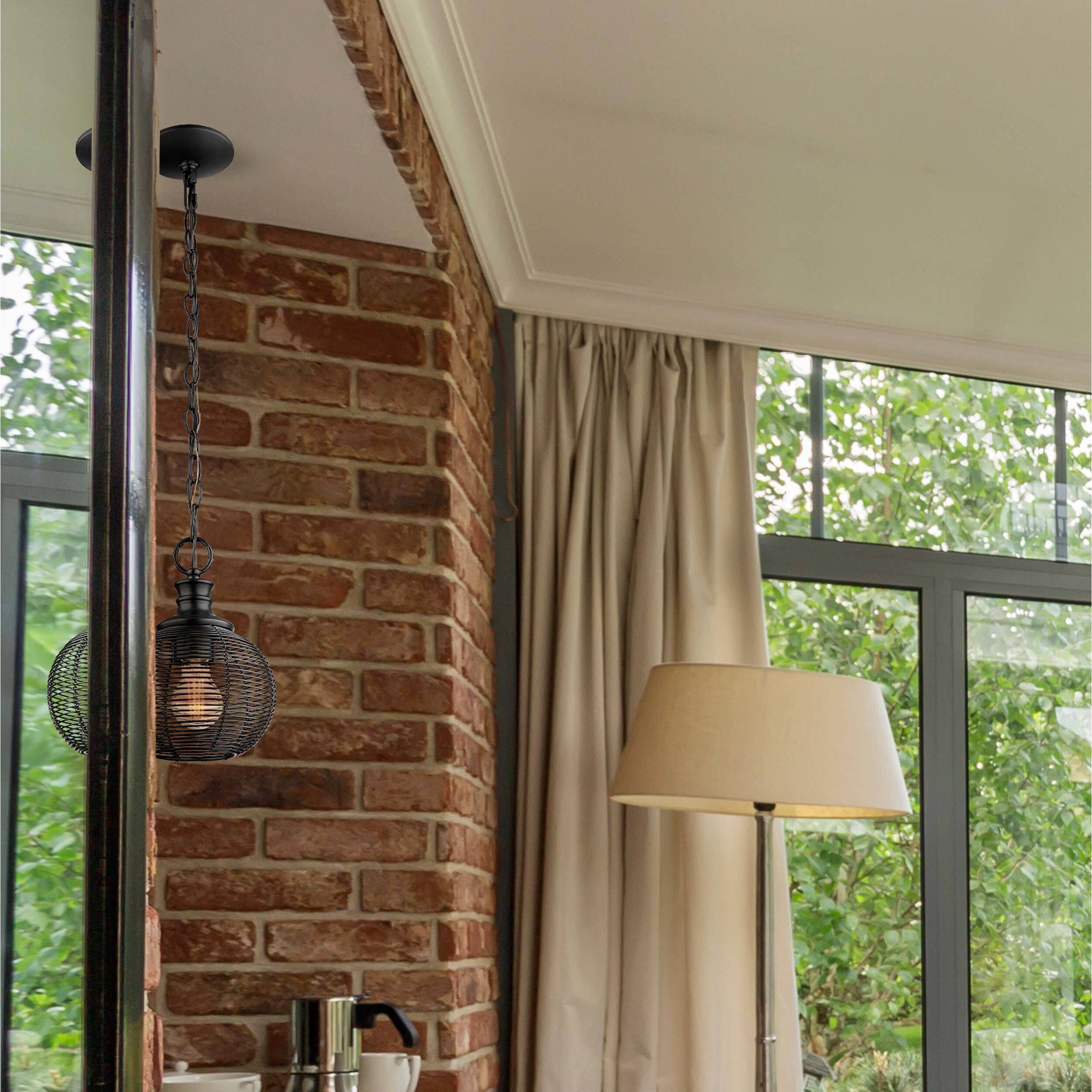 Calypso 1 Light 7.63 inch Matte Black Pendant Ceiling Light
