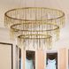 Lucerna LED 31.5 inch Stainless Steel Gold Chandelier Ceiling Light, 3 Tier