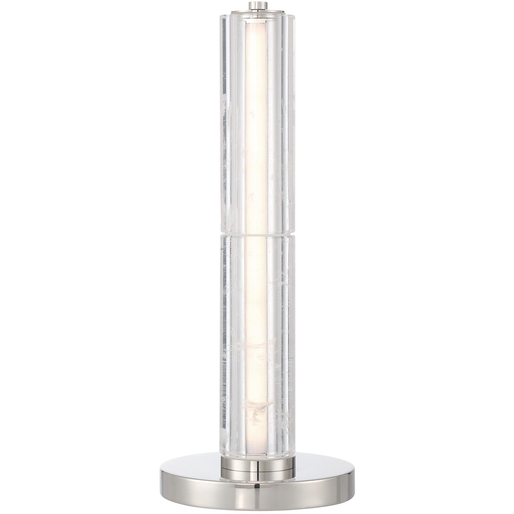 Crystallo LED 7.13 inch Polished Nickel Table Lamp Portable Light