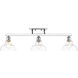 Yep Carver Island Light Ceiling Light in Chrome, Clear Glass