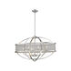 Colson 6 Light 36 inch Pewter Linear Pendant Ceiling Light