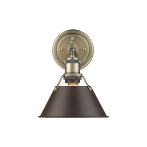 Orwell 1 Light 9 inch Aged Brass Bath Vanity Wall Light in Rubbed Bronze