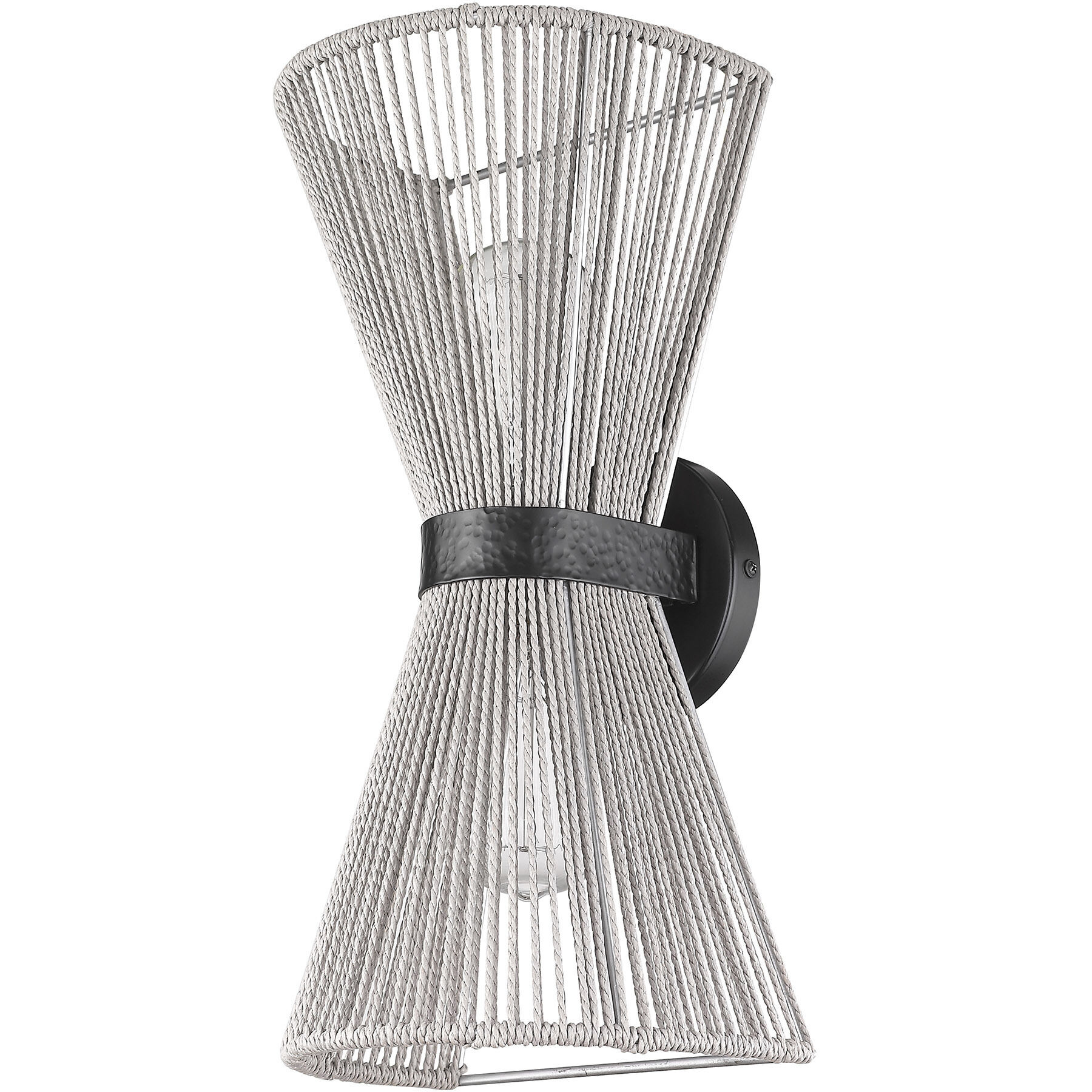 Avon 2 Light 8.13 inch Matte Black Wall Sconce Wall Light