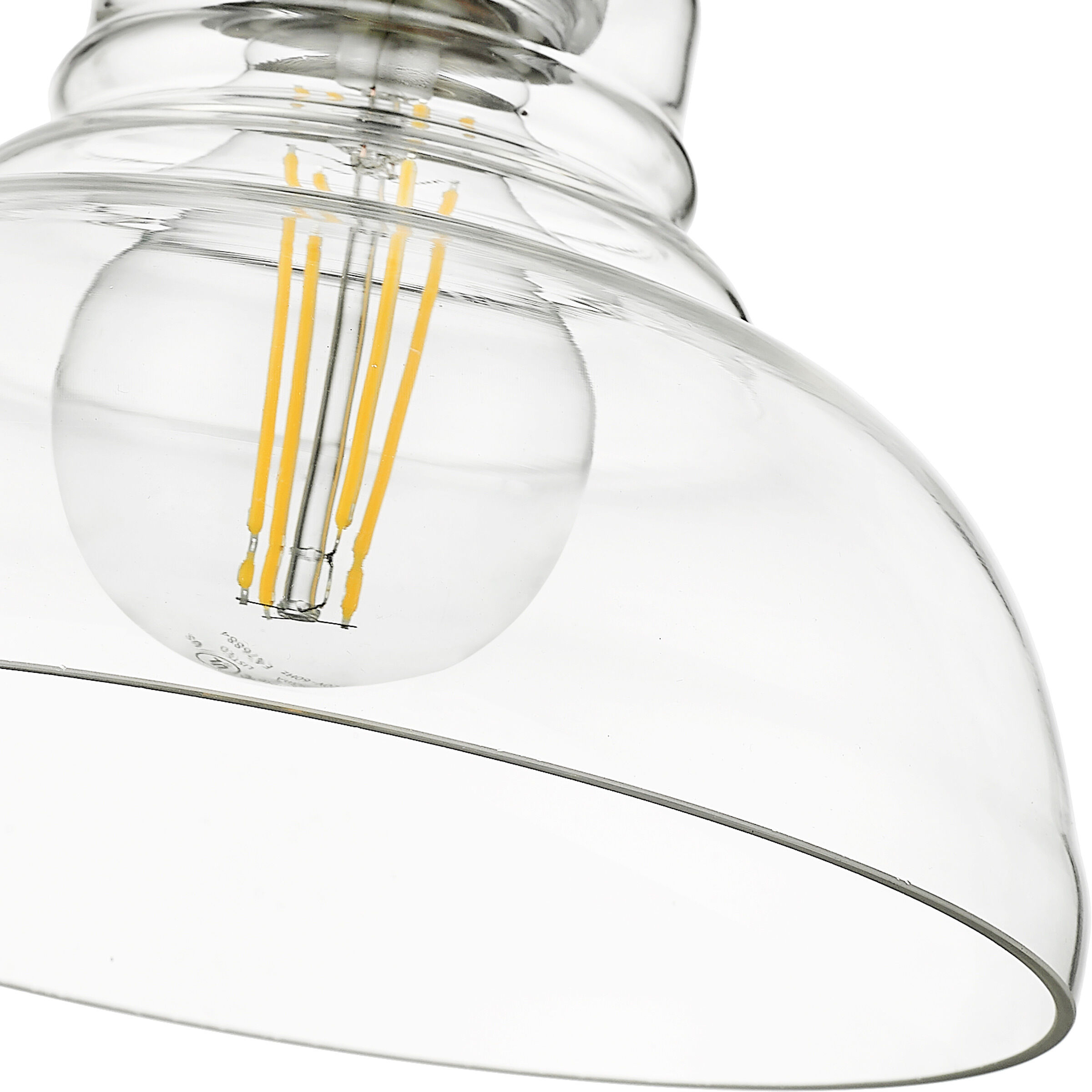 Yep Carver 1 Light 7.5 inch Chrome Pendant Ceiling Light in Clear Glass