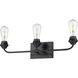 Ormond 3 Light 24 inch Matte Black Bath Vanity Wall Light