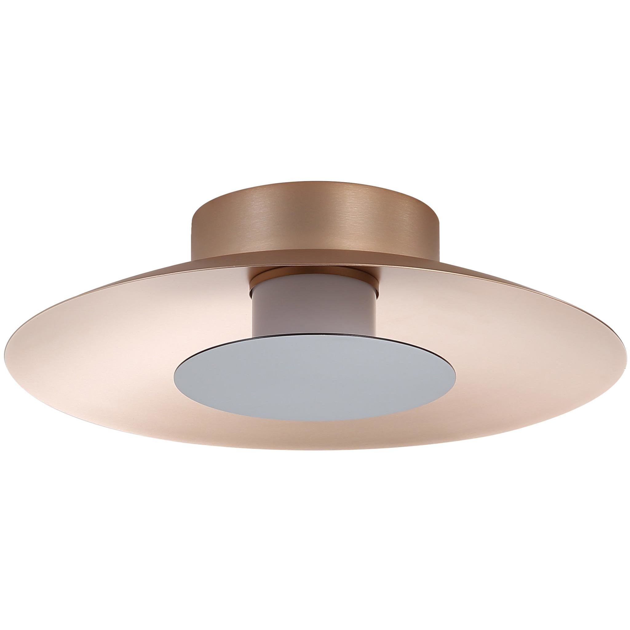 Yep Luma LED 11.75 inch French Gold Flush Mount Ceiling Light in Graphite