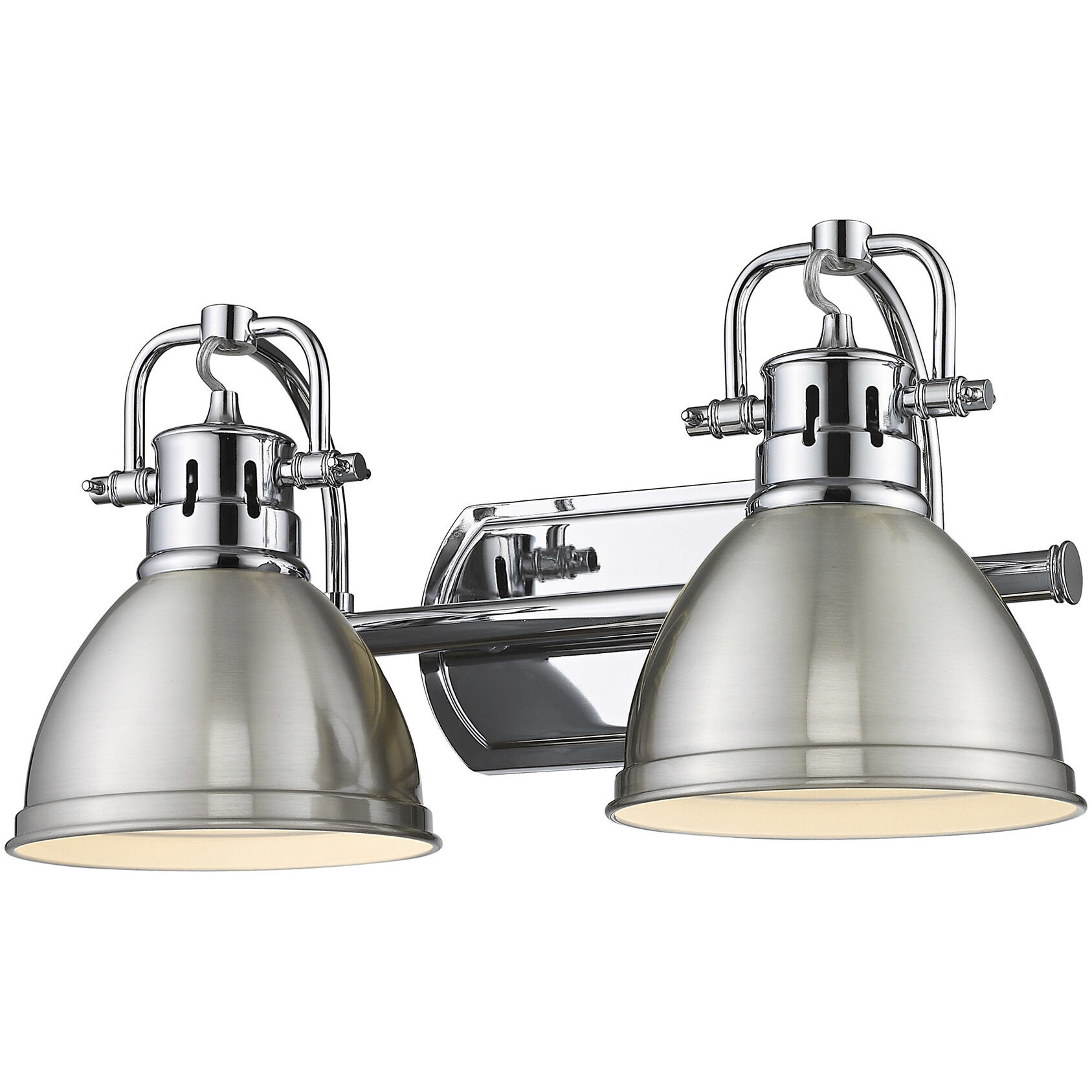 Yep Duncan Vanity Wall Light in Chrome, Pewter