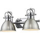Yep Duncan Vanity Wall Light in Chrome, Pewter