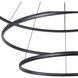 Veritas LED 59 inch Sand Black Ring Chandelier Ceiling Light, 3 Tier