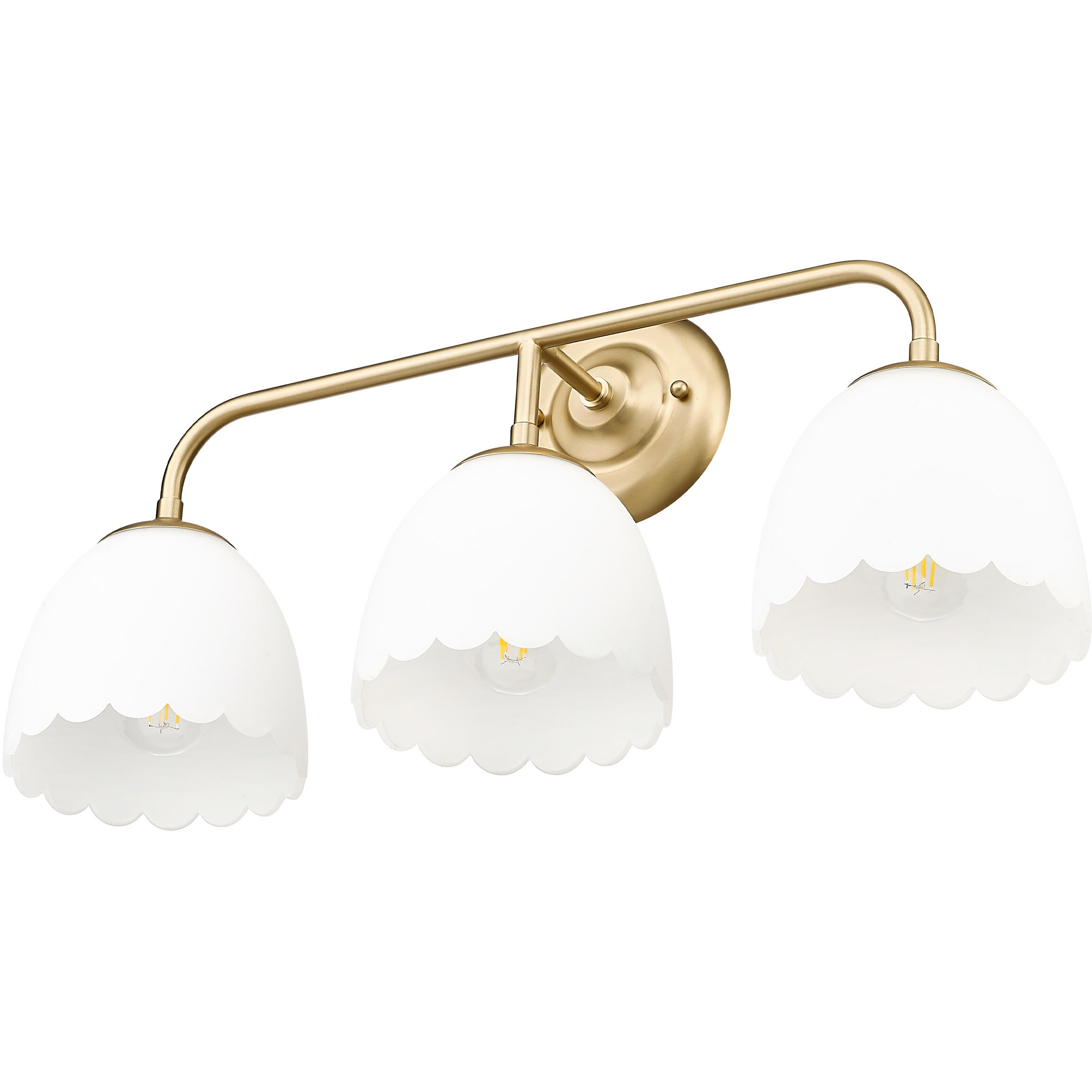 Dorinda Vanity Wall Light in Brushed Champagne Brass