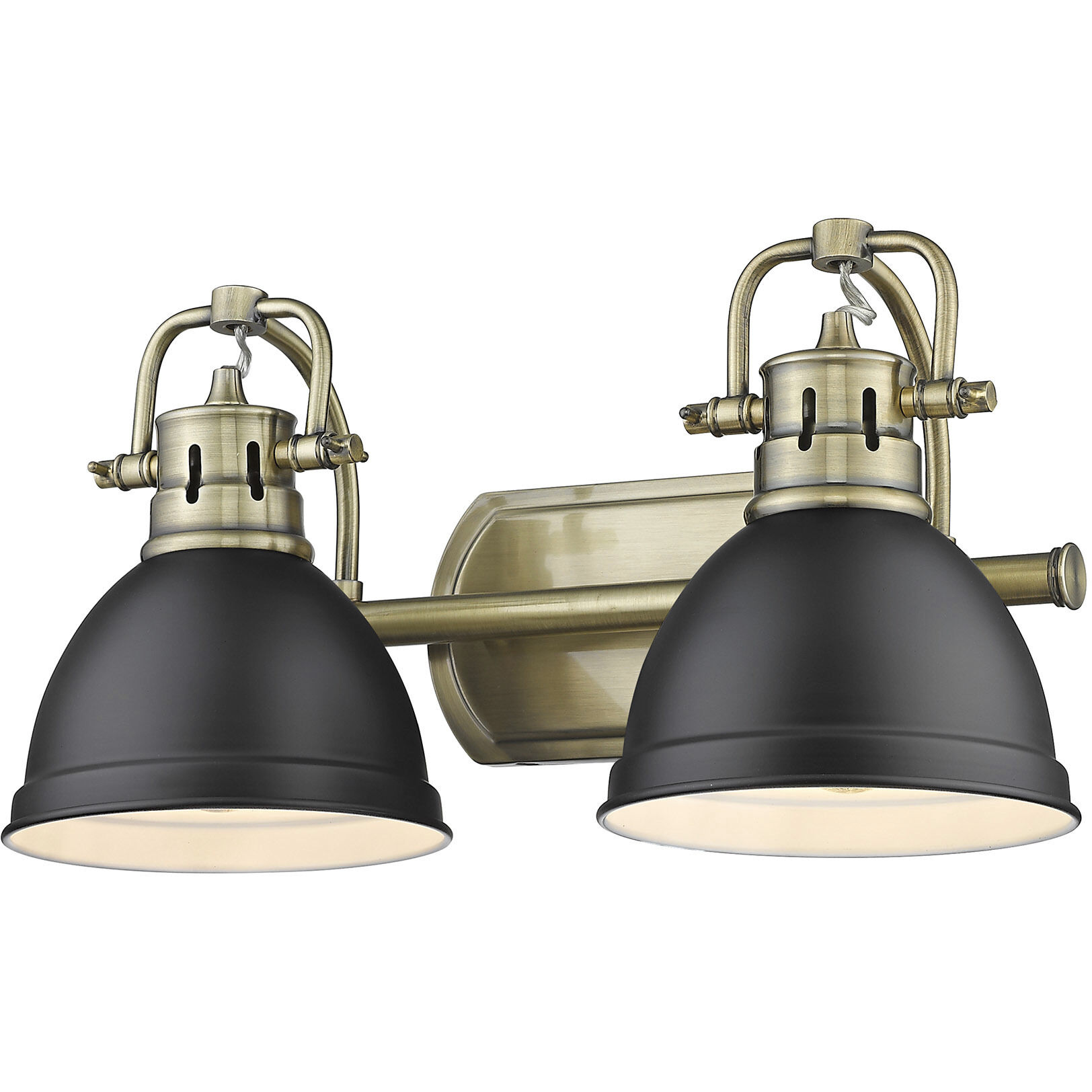Yep Duncan Vanity Wall Light in Aged Brass, Matte Black