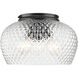 Adeline 3 Light 14 inch Matte Black Flush Mount Ceiling Light