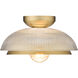 Crawford 1 Light 11.75 inch Brushed Champagne Brass Flush Mount Ceiling Light