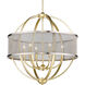 Colson 6 Light 27 inch Olympic Gold Chandelier Ceiling Light in Pewter