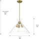 Malta Pendant Ceiling Light in Brushed Champagne Brass