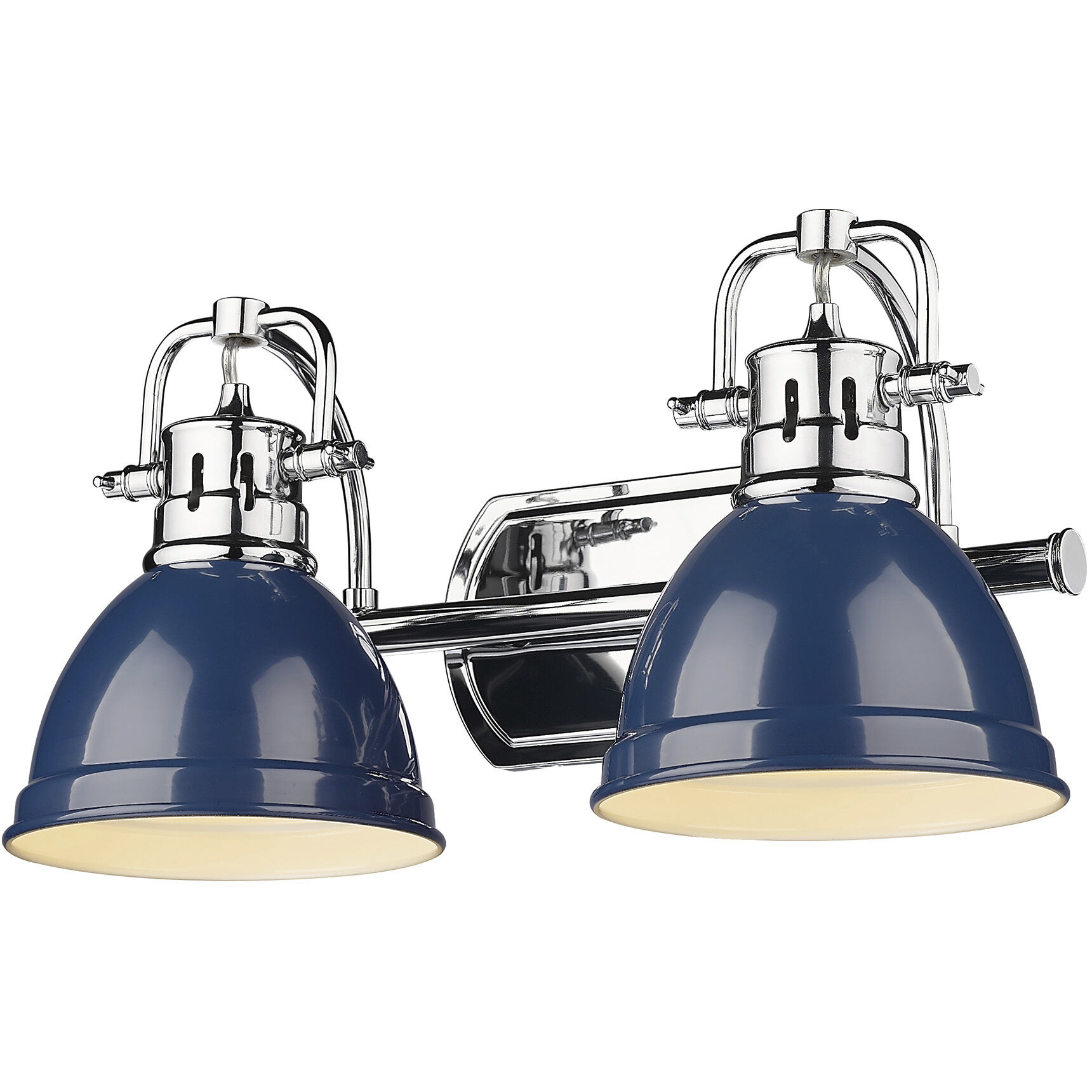 Yep Duncan Vanity Wall Light in Chrome, Navy