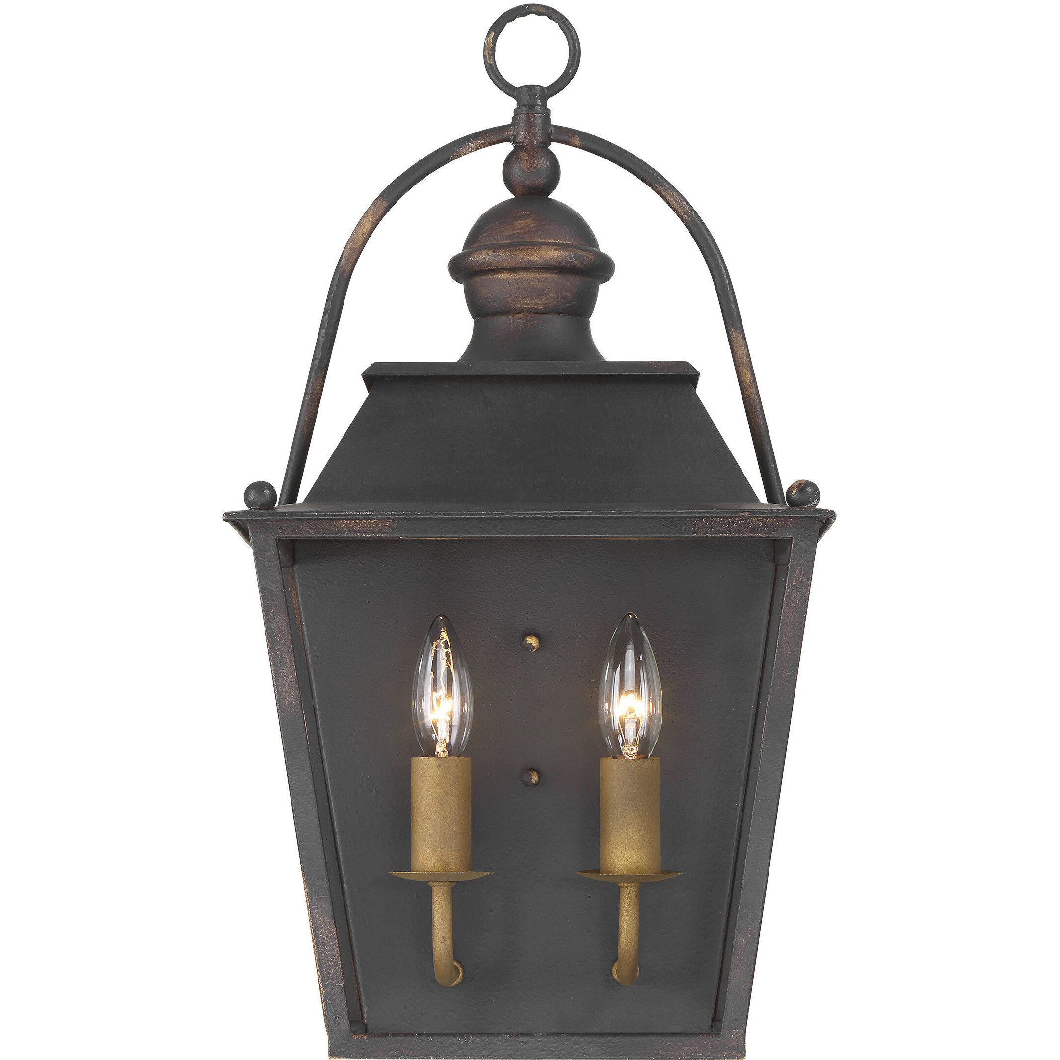 Christoff 2 Light 11.5 inch Antique Black Iron Wall Sconce Wall Light